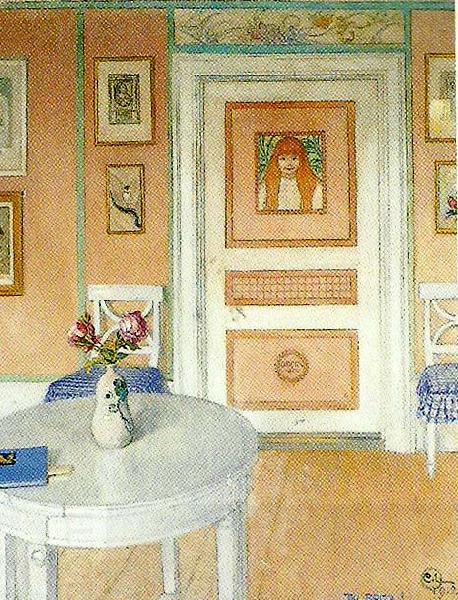 Carl Larsson rosor-rosorna-formaket oil painting picture